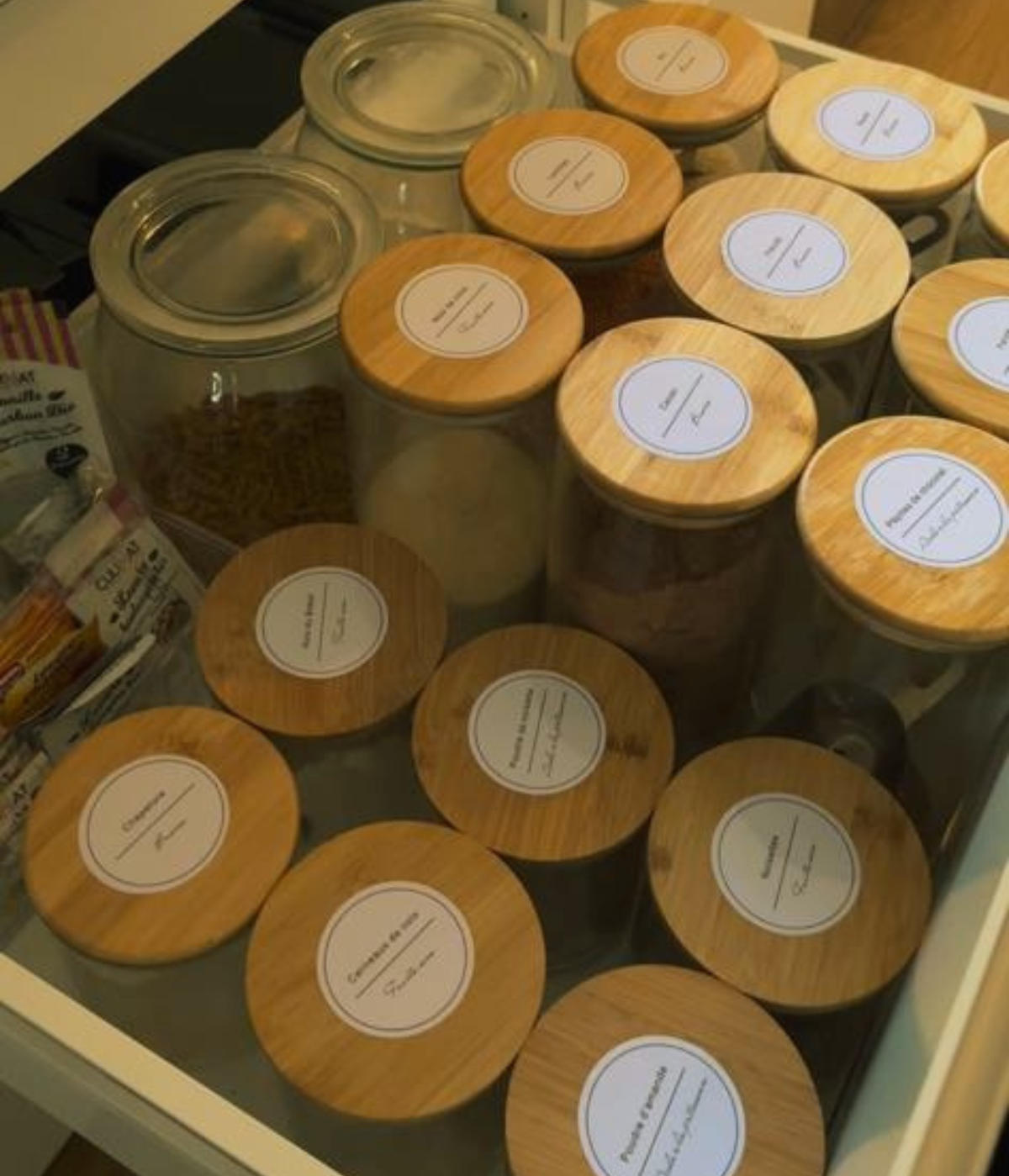 Etiquettes solubles par 24 pour marquer les bocaux de conserve à dissoudre  dans l´eau - Tom Press